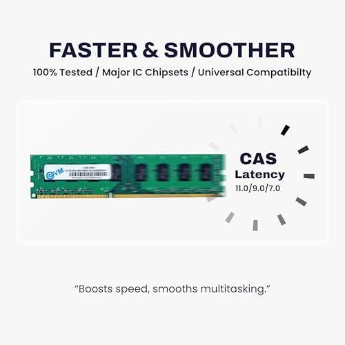 EVM 4GB DDR3 Desktop RAM 1333MHz Long-DIMM – 1.5V Low Voltage, 240-PIN Pin, Intel & AMD Compatible, High-Speed PC Memory Upgrade – 10 Year Warranty (EVMT4G1333U86P) - Image 4