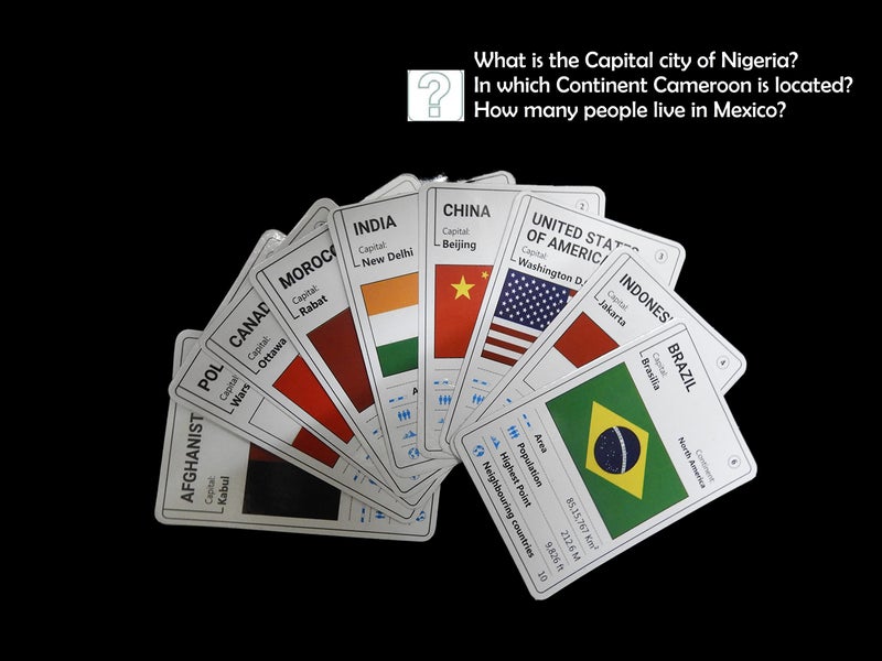 GeoKraft Kids Country Trump Cards Geography Game, Educational Toy, General Knowledge Return Gift for Kids Ages 5-8 Years, 9-12 Year Old Boys and Girls (Multicolor) Pack of 5 - Image 5