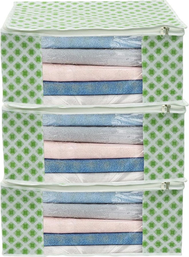 SHAPING FABRIC Garment Cover Non-Woven 90 GSM with Transparent Window & Double Metal Zipper - Pack of 3 | Dustproof Clothes Storage Bag for Sarees, Suits, Jackets, Shirts SBXLRL152493517524148523812 - Image 1