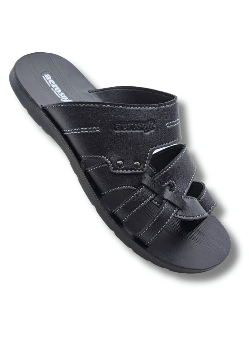 Aerosoft Men's Slippers P2810 Black - Image 1