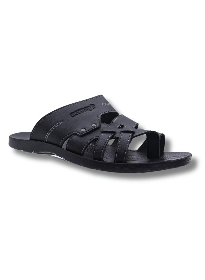 Aerosoft Men's Slippers P2810 Black - Image 2