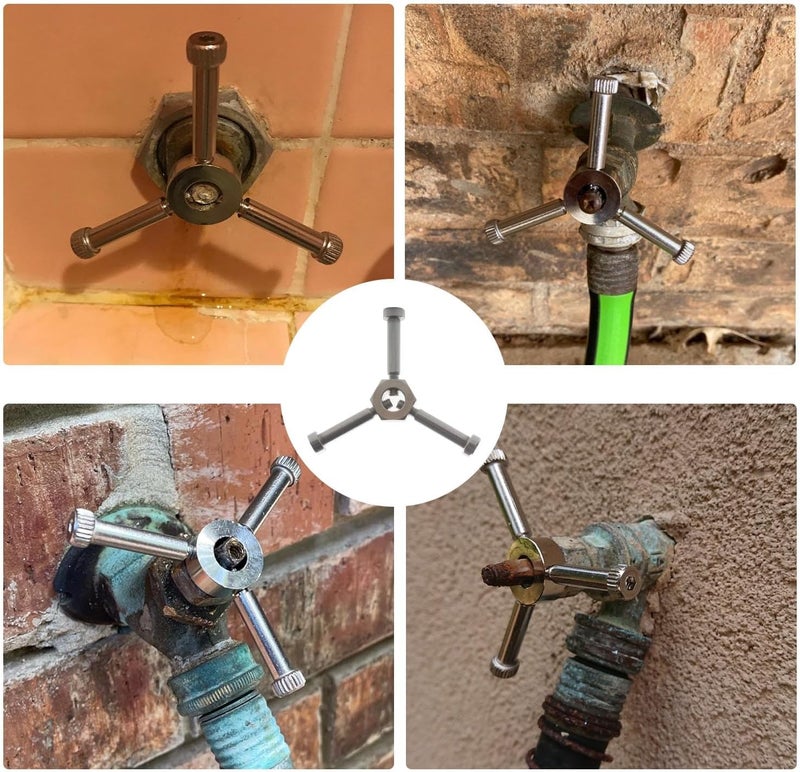 VIDABTE Adjustable Water Shut Off Replacement Handle for Outdoor Garden Faucet, Spigot, Hose Bib, Round Wheel, Upgraded Outdoor Faucet Handle for 3/8" or Smaller Exposed Stem - Image 5