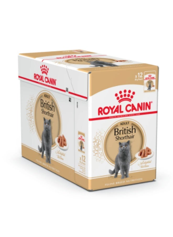 Royal Canin British Shorthair Adult Wet Cat Food Pouches, 12 x 85g - Image 2