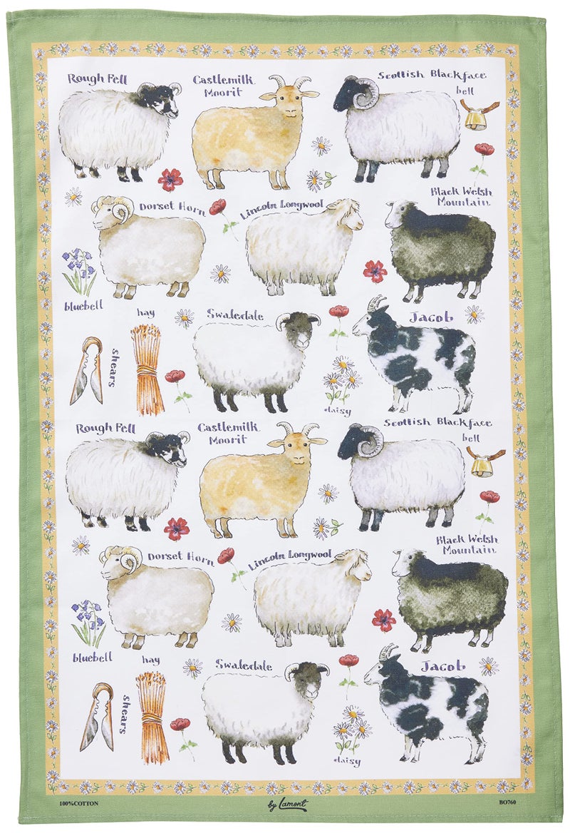 Samuel Lamont Cotton Tea Towel Sheep Breeds - Image 2