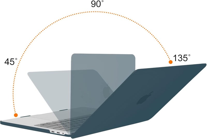 موسيسو حافظة متوافقة مع MacBook Pro 13 بوصة M2 2026 2025 2024 2023 2022-2016 A2338 M1 A2251 A2289 A2159 A1989 A1708 A1706، غلاف بلاستيكي صلب وغطاء لوحة مفاتيح وفيلم شاشة وحقيبة تخزين، أزرق داكن - Image 3