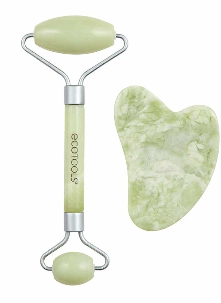 EcoTools Jade Facial Roller Guasha Stone Facial Duo