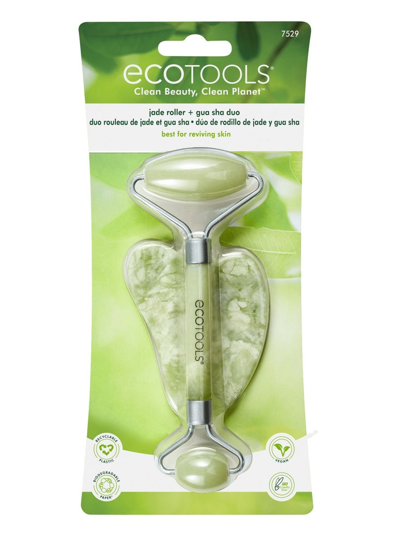 EcoTools Jade Facial Roller Guasha Stone Facial Duo