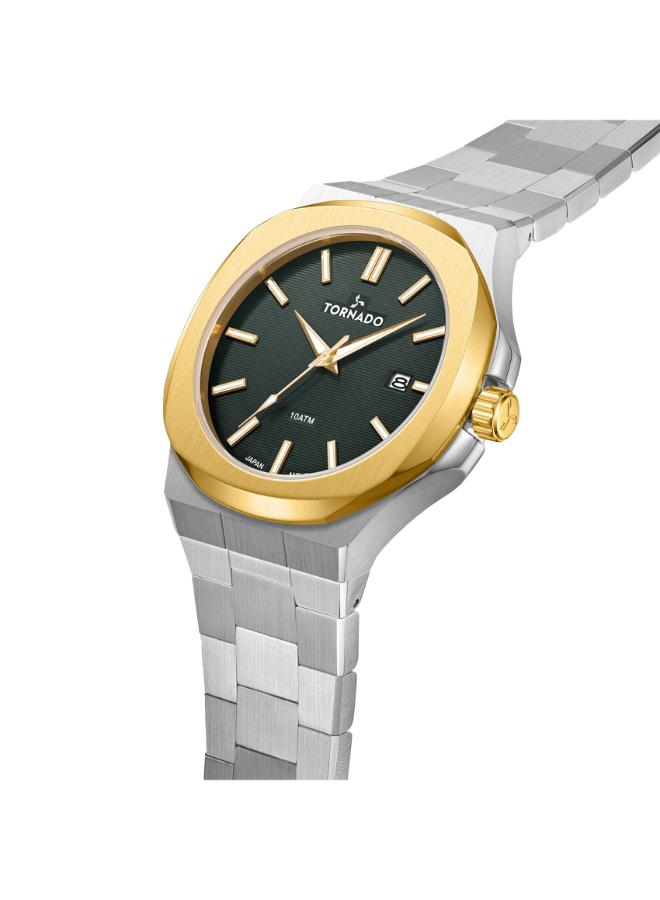 TORNADO Men's Stainless Steel Analog Watch T21001-TBSHG - 43 mm - Image 2