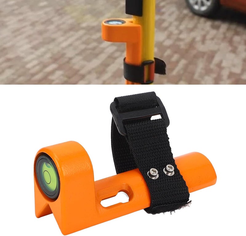 Adjustable Grade Rod Level, Aluminum Alloy, Orange Red - Portable Horizontal Bubble, Accurate Calibration, Durable for Rugged Work Sites - Image 5