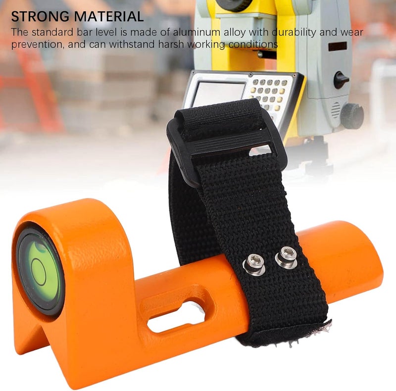 Adjustable Grade Rod Level, Aluminum Alloy, Orange Red - Portable Horizontal Bubble, Accurate Calibration, Durable for Rugged Work Sites - Image 3