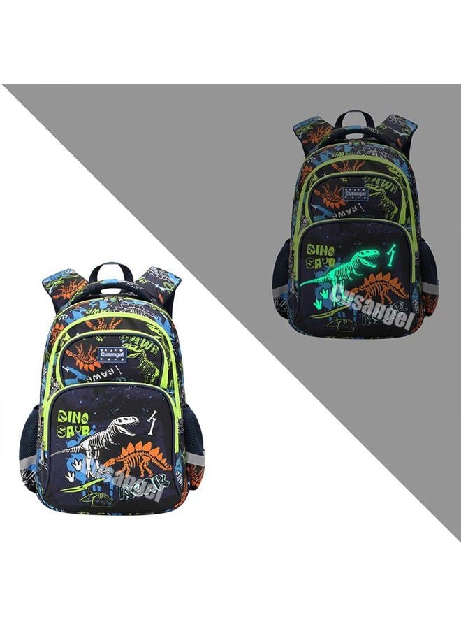 Cusangel 3Pcs Boys Dinosaur Backpack Set with Lunch Box Pencil Case, Dinosaur Backpack for Kids - Image 3