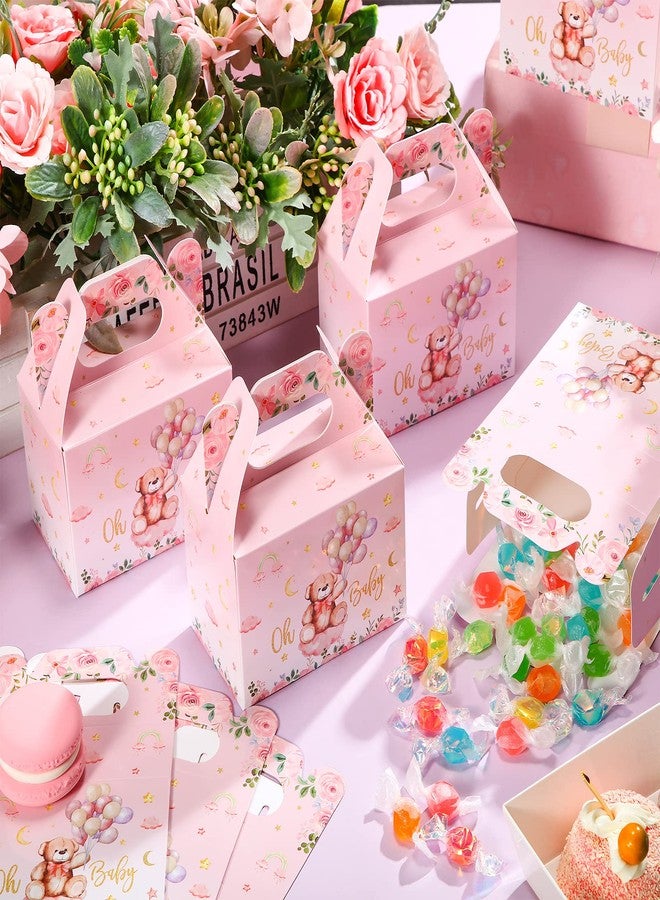 Spakon 36 Pieces Bear Baby Shower Party Favor Boxes Cute Bear Treat Boxes Paper Candy Cookies Box Decoration for Baby Shower Party Supplies Gender Reveal Bear Themed Birthday Party Decor (Pink) - Image 5