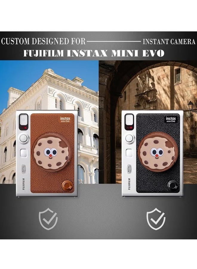 اتش واي غطاء العدسة ل Fujifilm Instax Mini Evo ، ملحقات Fuji Mini لغطاء عدسة Fuji Instax Mini Evo ، غطاء عدسة Plastic Cartoon Cute Mini Evo المضاد للخدوش (بدون كاميرا)  - Image 5