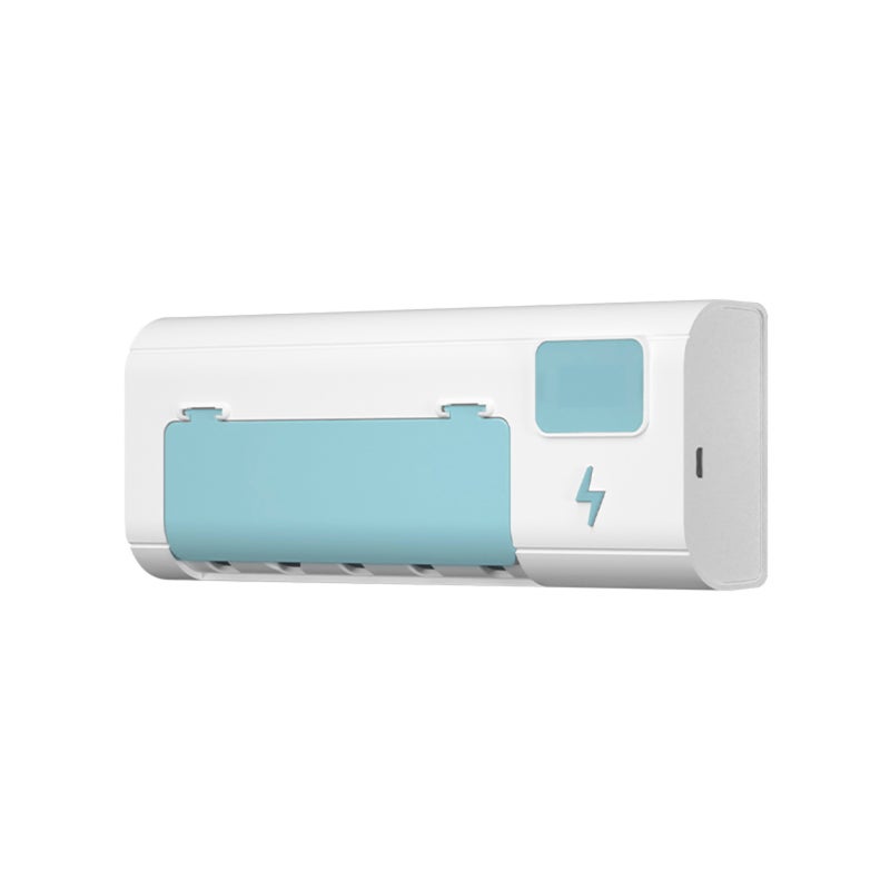 UV Toothbrush Sanitizer Toothbrush Holder Wall Mounted with Sterilizer and Timing USB Charging UV Toothbrush Organizer Cleaner 1500mAh for Ladies Baby Family - Image 4