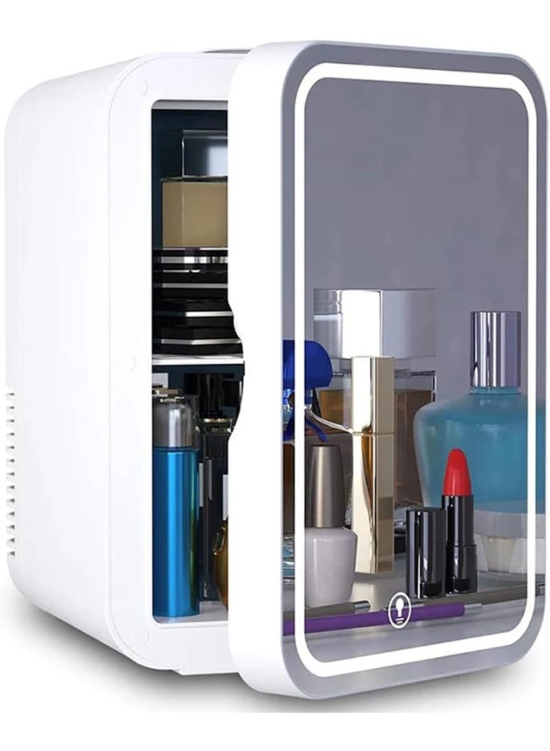 BLOOMING TIME 8L Mini Fridge with LED Mirror – Portable Skincare & Makeup Fridge, Cooler & Warmer for Home/Office  - Image 3