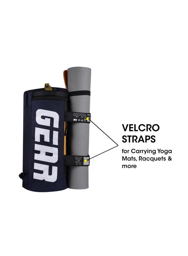 Gear Polyester Statement Maxis 34L Large Hybrid Convertible Duffle Backpack/Travel Duffle Bag/Sports Duffle/Gym Bag for Men/Women (Blue-Yellow), 26 x 26 x 50 Centimeters - Image 5