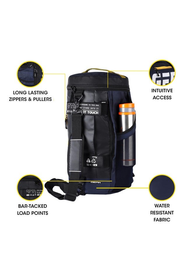 Gear Polyester Statement Maxis 34L Large Hybrid Convertible Duffle Backpack/Travel Duffle Bag/Sports Duffle/Gym Bag for Men/Women (Blue-Yellow), 26 x 26 x 50 Centimeters - Image 4