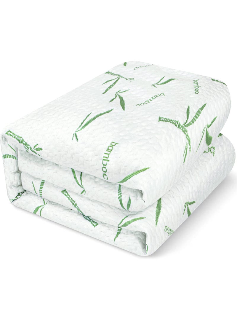 Utopia Bedding Utopia Bedding Waterproof Mattress Protector Queen Size  Viscose Made from Bamboo Mattress Cover 200 GSM  Fits 17 Inches Deep  Breathable  Fitted Style with Stretchable Pockets  - Image 2
