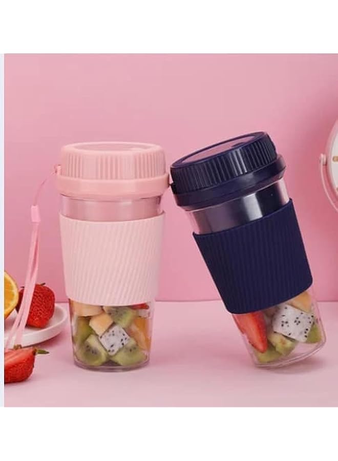 IAF Mini Automatic USB Rechargeable Blender And Mixer Blades Juice (350ML, Blue)