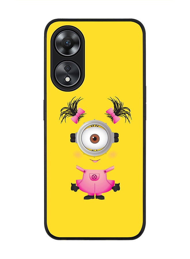 Stylizedd Rugged Black edge case for Oppo A78 5G / Oppo A58 5G Slim fit Soft Case Flexible Rubber Edges Anti Drop TPU Gel Thin Cover -  Girly Minion 1 - Image 1