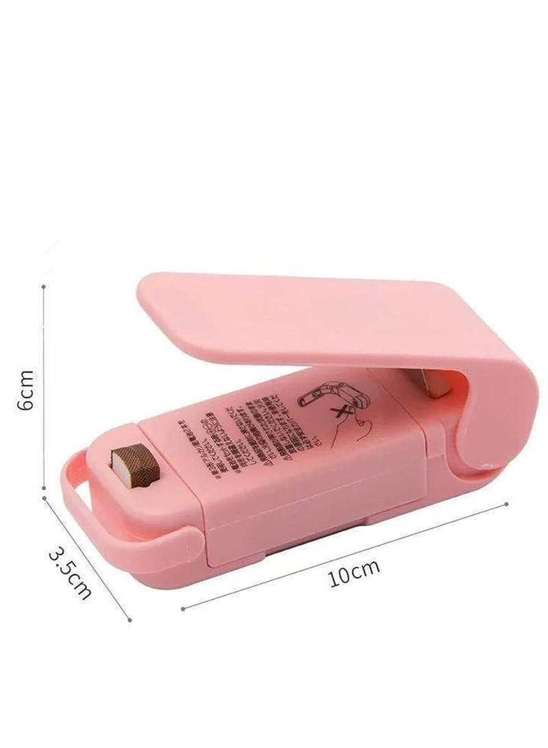 Mini Bag Sealer，Portable Vacuum Sealer Handheld Bag Resealer Machine with Lanyard for Plastic Bags Food Snack Storage，Keep Food Chips Cookies Fresh (Pink) - Image 5