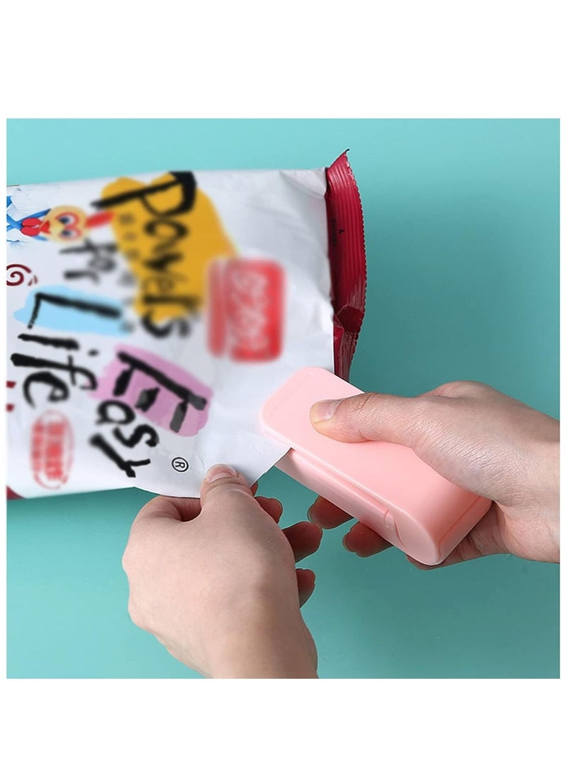 Mini Bag Sealer，Portable Vacuum Sealer Handheld Bag Resealer Machine with Lanyard for Plastic Bags Food Snack Storage，Keep Food Chips Cookies Fresh (Pink) - Image 2