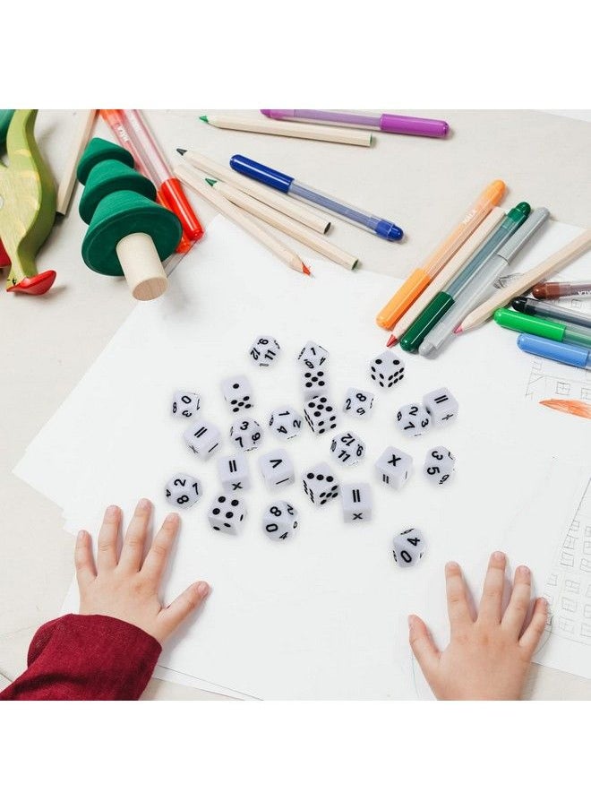 NUOBESTY Teaching Dice Set Math Dice Games For Kids 812 Include Math Operation Dice Number Dice And Dot Dice For Math Teaching Classroom Supplies 24Pcs  - Image 3