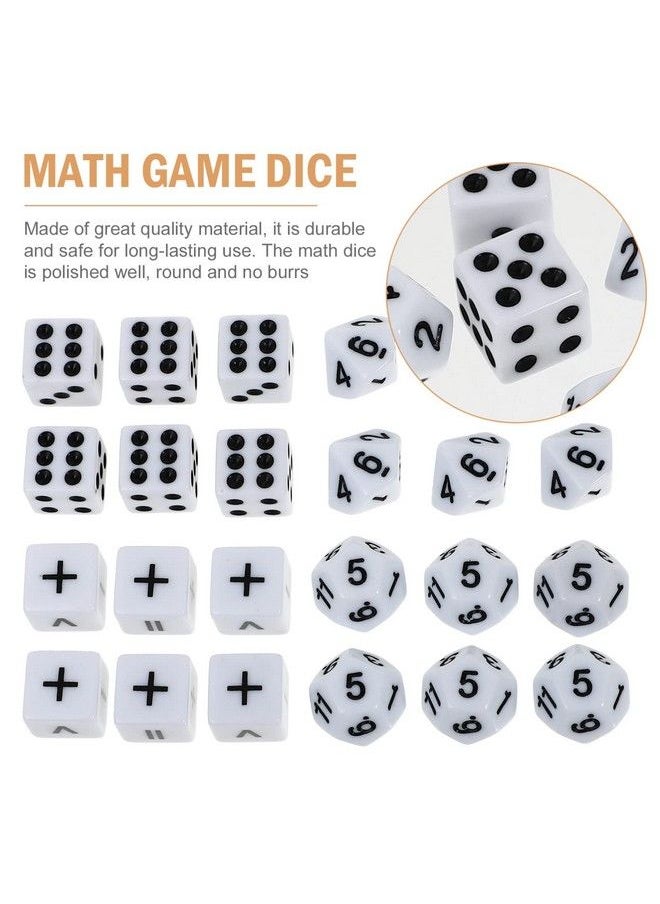 NUOBESTY Teaching Dice Set Math Dice Games For Kids 812 Include Math Operation Dice Number Dice And Dot Dice For Math Teaching Classroom Supplies 24Pcs  - Image 5