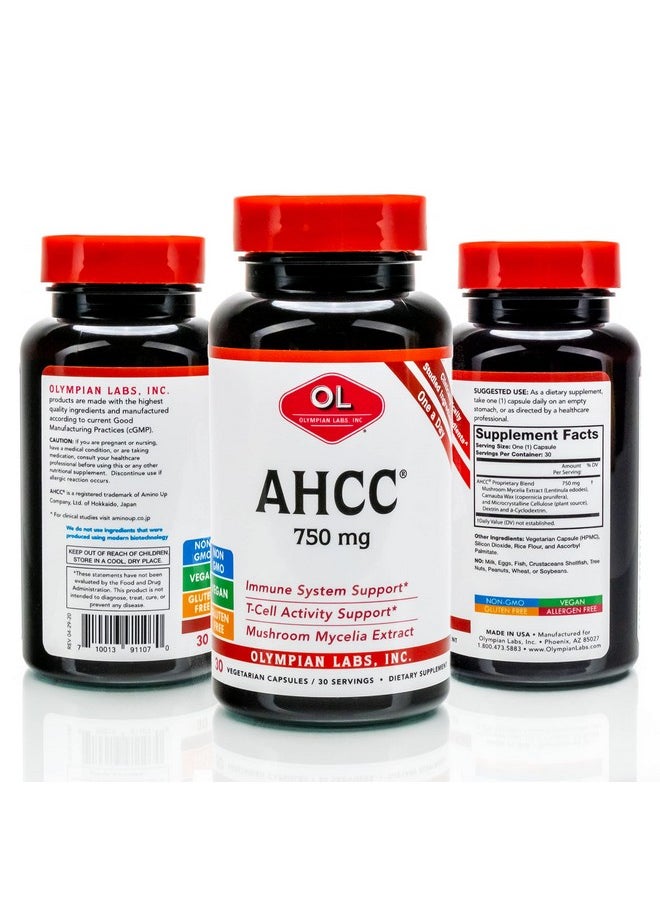 Olympian Labs - Premium Ahcc Supplement 750Mg Of Ahcc Per Capsule Supports Immune Health Liver Function And Natural Killer Cell Activity 30 Capsules - Image 1