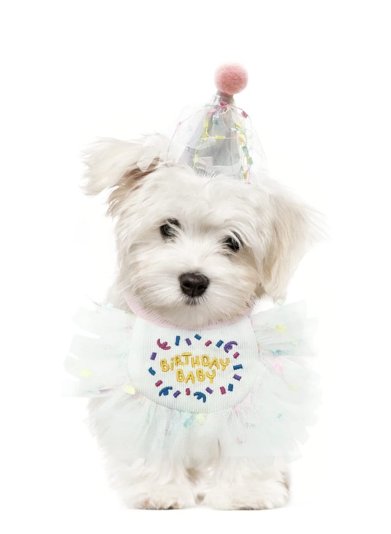 SYOSI Pet Birthday Party Supplies, Cat Birthday Hat & Bandana Scarfs Set, Suitable for Doggy Cat Birthday Party Decorations Set (Pink)  - Image 4