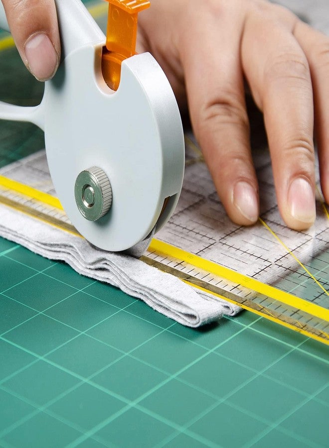Ecraft Self Healing Sewing Mat 9x12 Inch, Double Sided 5-Ply Fabric Rotary Cutting Mat for Quilting, Sewing & Craft Projects - Gridded Board, Green/Black - Image 4