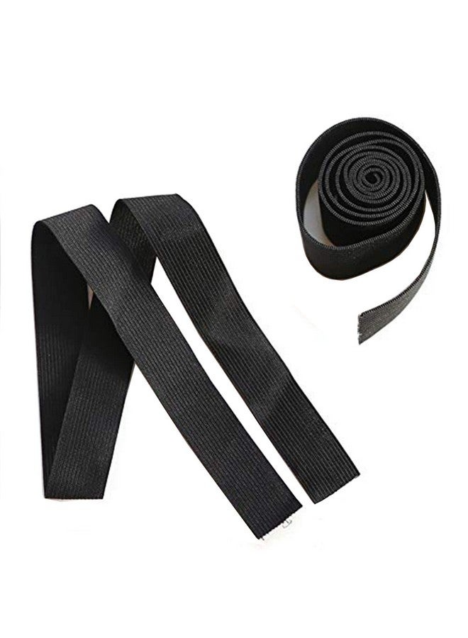 BTWTRY 8PCS Elastic Bands Wig Accessories for Making Wigs/Lace Frontal/Lace Closure 2.5cm Width (8pcs, Black) - Image 1