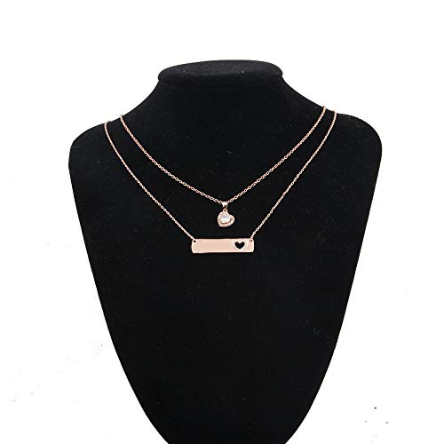 AKTAP Daughter Gifts Mother Daughter Necklace Cubic Zirconia Love Pendant Necklace Mother's Day Gift - Image 3