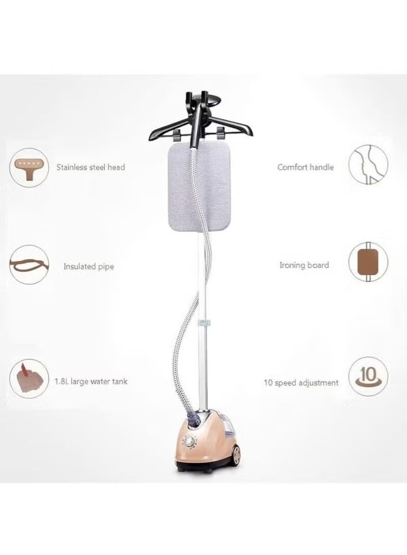 دينكس كاوية بخار احترافية من دنكس، تصميم 2 في 1 مسطح وعمودي، بقوة 2000 واط، خزان مياه سعة 1.8 لتر، جاهزة خلال 50 ثانية، مزودة بعلاقة ملابس مدمجة، الموديل: DX1775 - Image 4