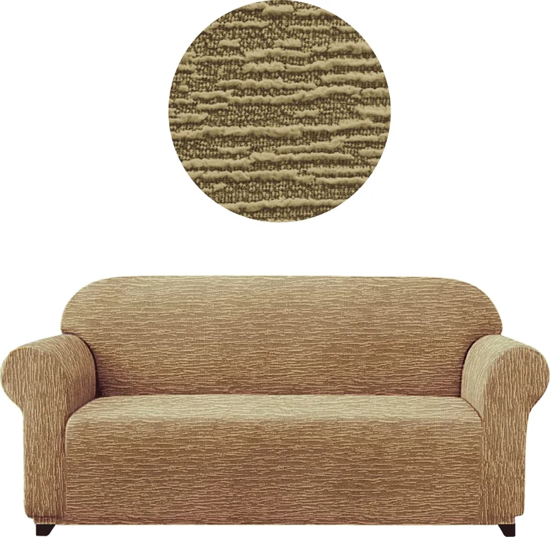 الجيار Jacquard Sofa, Sofa, Sofa Bed Cover Rod Pattern Flexible WITHOUT SKIRT For 3-PERSON Sofa