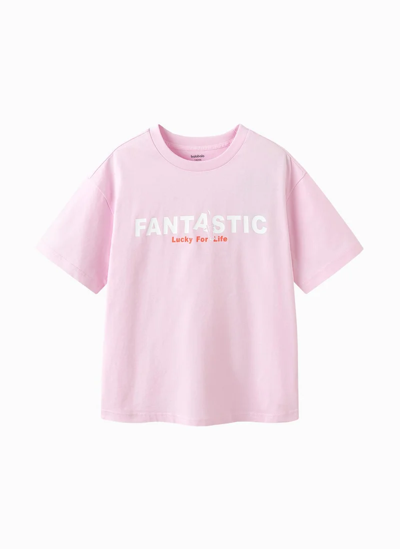 Kids Unisex Round v-neck short-sleeved T-shirt