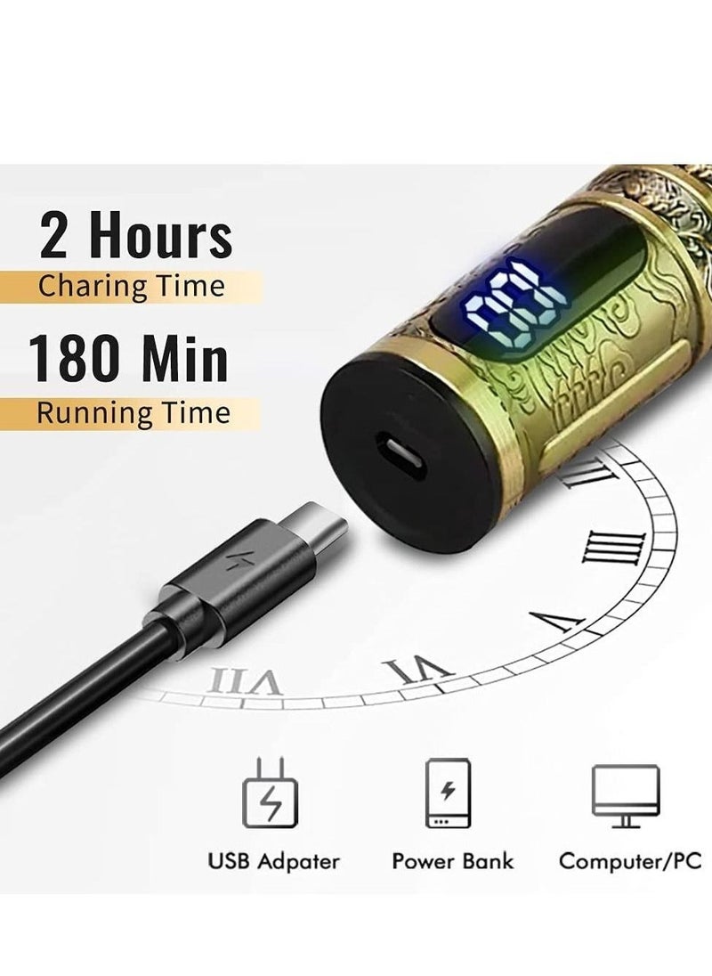 Beard Trimmer for Mens, Rechargeable Electric Hair Clippers with LCD Screen, Titanium Precision T Blade Trimmer for Families and Barber Gift - Image 5