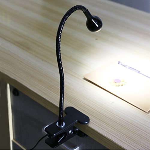 PINDIA Plastic Desk Lamp, LED Reading Light, Aglaia 4W Eye-Caring Clip-on Book Light, Flexible Neck, Perfect for Bookworms, Black - Image 5