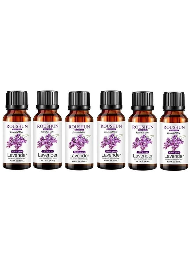 ROUSHUN 6 bottles of multi-colored lavender essential oil 30 milliliters  - Image 1