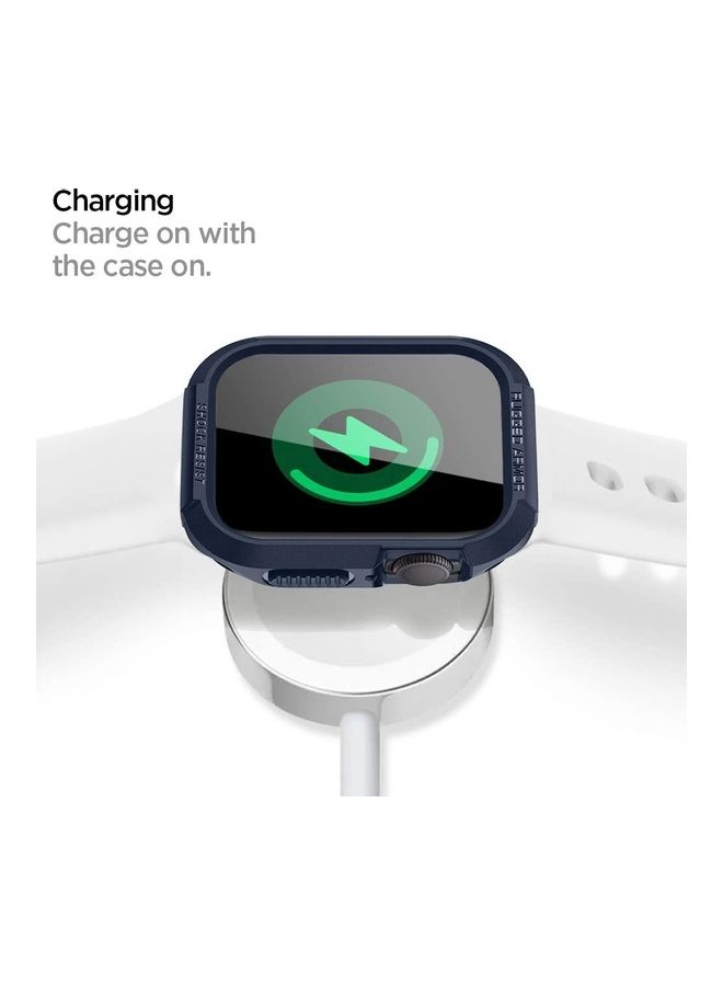 NIBEMINENT Rugged Armor Case Cover for Apple Watch Series 7 (41mm) and 6/SE/5/4 (40mm) Navy Blue - Image 5