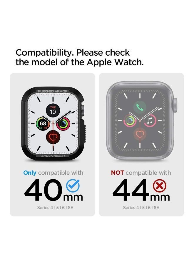 NIBEMINENT Rugged Armor Case Cover for Apple Watch Series 7 (41mm) and 6/SE/5/4 (40mm) Navy Blue - Image 2