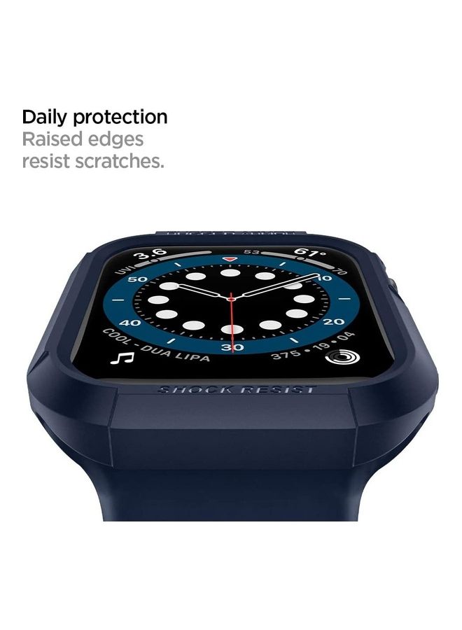 NIBEMINENT Rugged Armor Case Cover for Apple Watch Series 7 (41mm) and 6/SE/5/4 (40mm) Navy Blue - Image 3