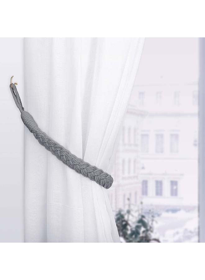 Antikiano Curtain Tiebacks Macrame Holdbacks, 2pcs Cream-Colored Bohemian Home Decoration - Image 4