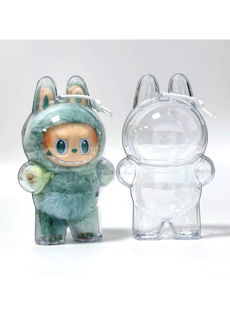 LABUBU Labubu 3nd Generation Macaron Bubble Series Fun Blind Box Plush Doll: Transparent First Protective Box 