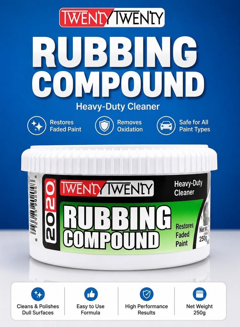 twenty twenty Rubbing Compound 284g Heavy Duty Car Paint Cleaner & Polish, Scratch, Stain, Oxidation & Grime Remover, Restores Faded Paint for Car, Bike & Automotive Exterior Surface Care-Twenty Twenty - Image 2
