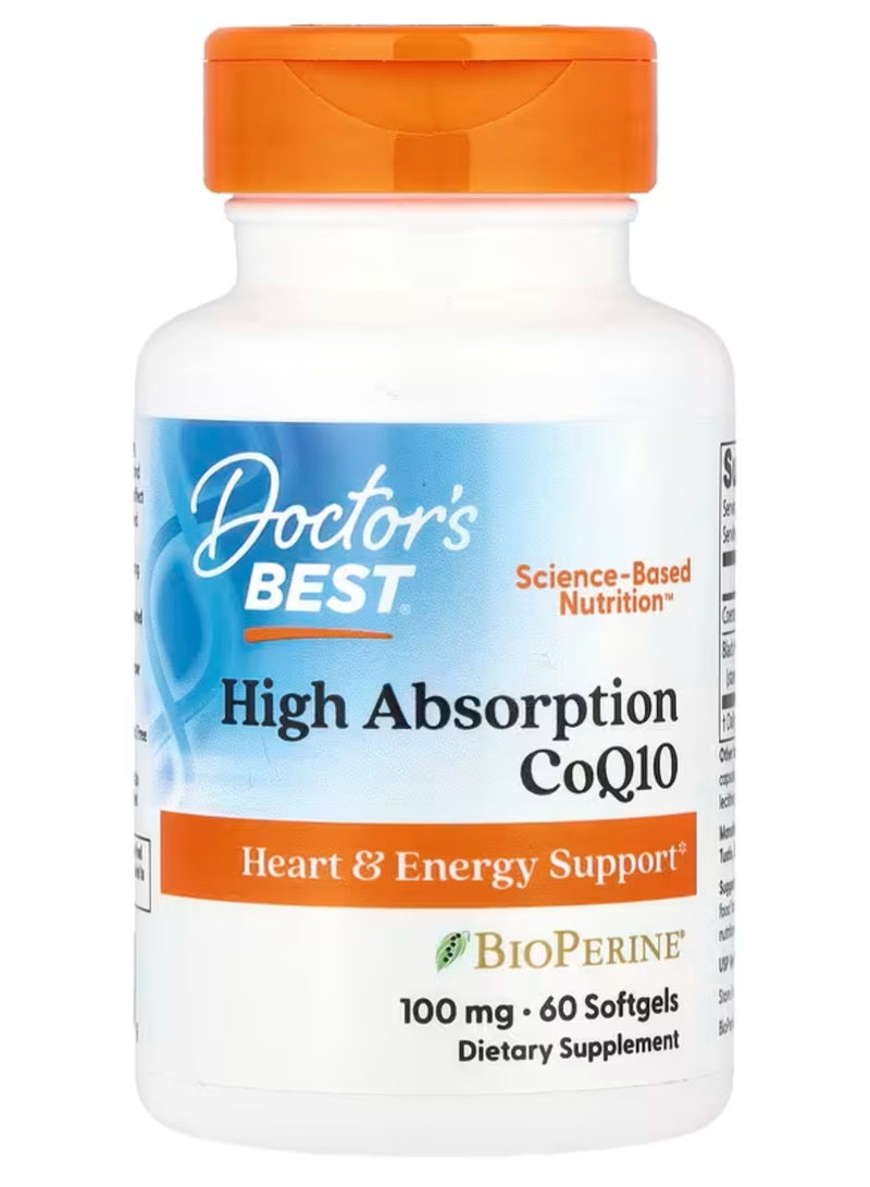 Doctor's BEST High Absorption CoQ10, 60 Softgels  - Image 1