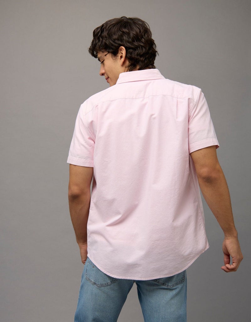 American Eagle AE Short-Sleeve Classic Fit Button-Up Shirt - Image 2