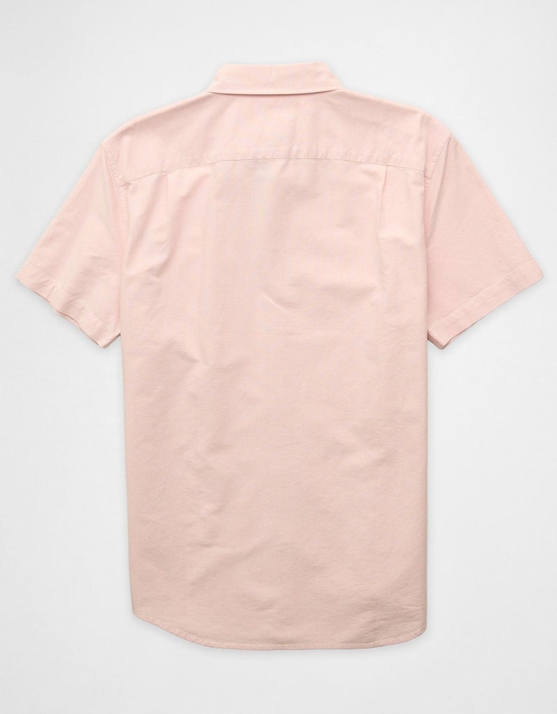 American Eagle AE Short-Sleeve Classic Fit Button-Up Shirt - Image 3