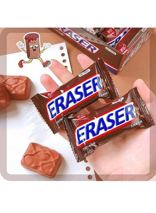 SID MAGIC Chocolate Candy Bar Erasers for Kids - Pack of 4 - Fun Novelty Stationery for School & Office Use - Realistic Chocolate Look - Non-Toxic & Smudge-Free - Image 4