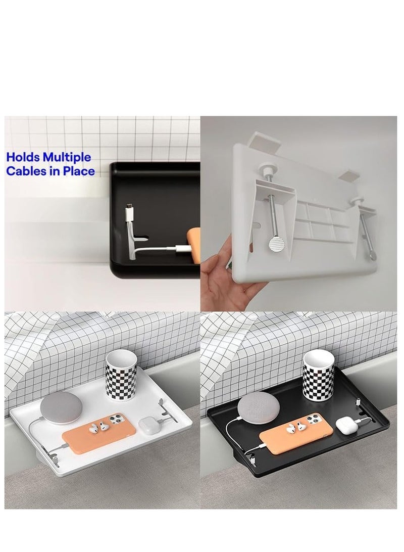 MIXDE Bedside Shelf, Modern Clamp-On Floating Nightstand And Bedroom Bed Shelf Tray, Clipped in bunk beds, For Home, Dorm, Rv Or Apartment (Excluding accessories on bedside racks) - Image 3